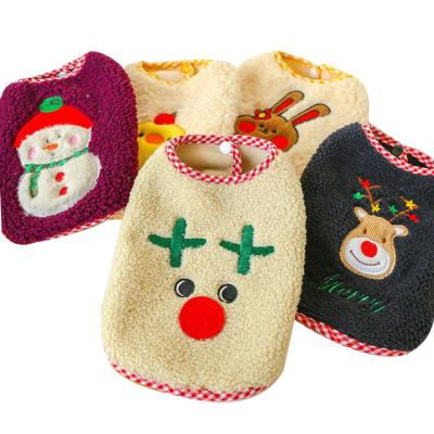 China Stocked Spot Fall and Winter Christmas Holiday Pet Clothes Lamb Down Warm Cat Clothes Invest Dog Clothes for sale