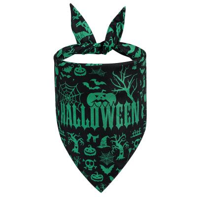 China Stocked Dog Towel Dog Scarf Pet Supplies Halloween Pet Triangle Towel for sale