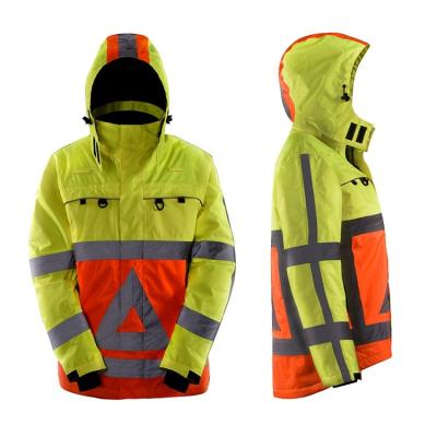 China Reflective Zipper Jacket Water Proof Work Jacket Safety Jacket Men Safety for sale