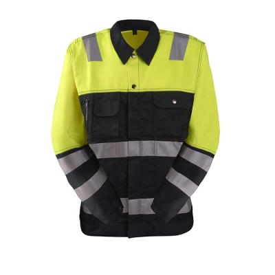 China Water Proof Long Sleeve Safety Zipper Jacket Work Reflective Vest for sale