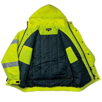 China Men's Reflective Parka Winter Jacket Men's Clothing Water Proof Waterproof Safety Work Wear Hi Force for sale