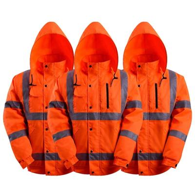 China Custom Wholesale High Visibility Water Proof Safety Jackets Reflective Work for sale