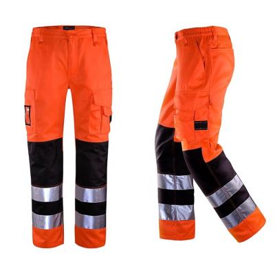 China 60% Polyester 40% Cotton High Visibility Reflective Safety Reflective Stripes Work Pants Work Uniform Pants for sale