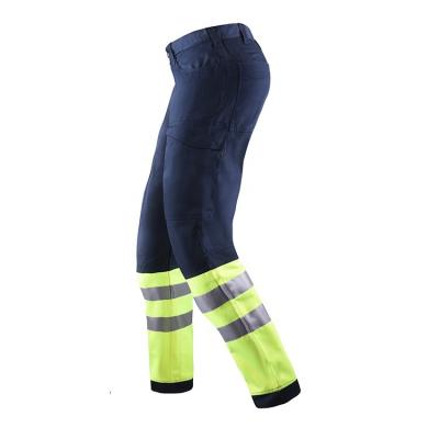 China wholesale men 80% polyester work safety customizable waterproof reflective pants for sale