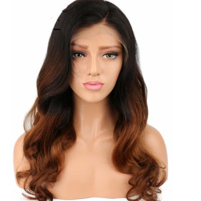 China Brazilian Body Wave 10a Cuticle Aligned Body Wave 360 ​​Headband Transparent Ombre Body Full Lace Front Hair Wig for sale