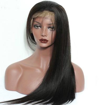 China Long Remy Human Hair Lace Front Wig 100% Human Hair Natural Color Wave Lace Front Brazilian Silky Straight Wig for sale