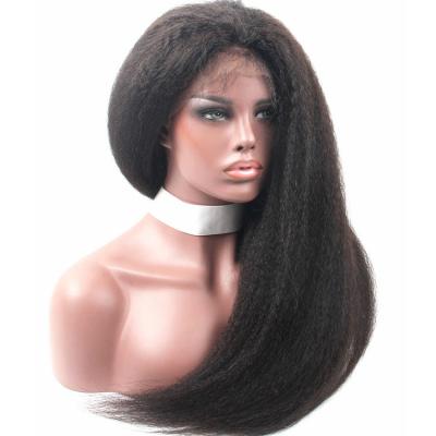 China Can be colored and changed virgin brazilian wig curly straight full lace wig yaki hair design with baby hair for black woman hair wig for sale