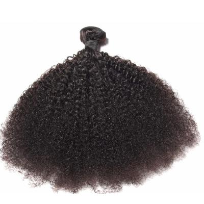 China Wholesale price 4c curl human hair raw unprocessed virgin remy curly afro kinky curly weave hair for sale