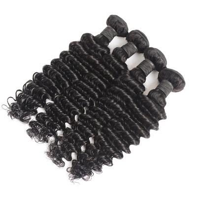 China Can be colored & Deep Curly Virgin Human Hair Changed 100 Free Sample Raw Indian Hair Temple Wholesale Vendors Hair Weave Bundles Design for sale