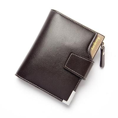 China China PU Men's Triple Wallet Money Wallet Original Thin Leather Business Card Holders Wholesale Waterproof Case for sale