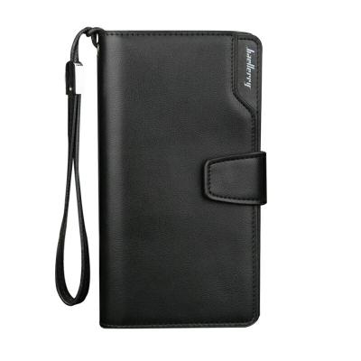 China Wholesale Anti-theft Slim Wallet PU Leather Cheap Men Long Pinch Credit Card Holder Zipper Wallet for Men for sale