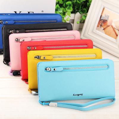 China Fashion Multifunctional Waterproof Women's PU Zipper Hand Wallet Leather Ladies Long Pinch Female Clutch Card Holder Wallet for sale