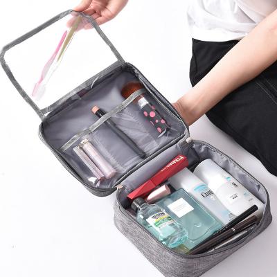 China Portable Waterproof Shockproof Dustproof Cosmetic Make Up Case Large Travel Hanging Toiletry Bag Wash Gargle Bag For Women Men for sale