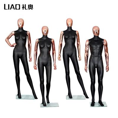 China Other Chrome Rose Gold Matte Black Full Body Maniquies Women With Base for sale