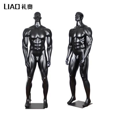 China Matte Black Plus Size Muscle Mannequin Full Body Sports Male Mannequins Dummy for sale