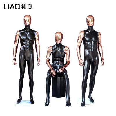 China New Plus Size Chrome Design Garment Men Dummy Window On Display for sale