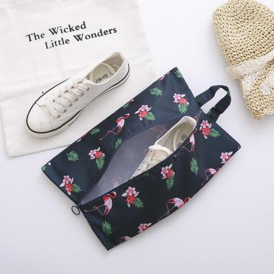 China YIWU factory wholesale cheap price custom made high quality polyester oxford travel bag promotion storage shoe bag for sale