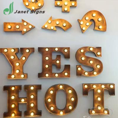 China exterior & Interior Decoration Vintage Marquee Light Bulb High Quality Channel Letters for sale