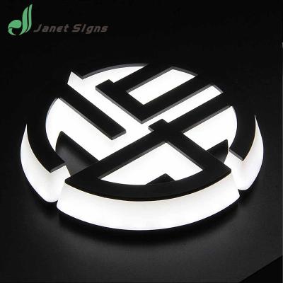 China Exterior Decoration Vintage Led Mini Acrylic Letters With 3d Surface For Interior Branding for sale