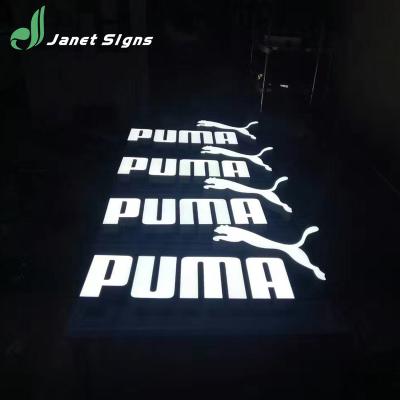 China Exterior Color Decoration Customized Outdoor Stainless Steel Led Epoxy Resin Sign for sale