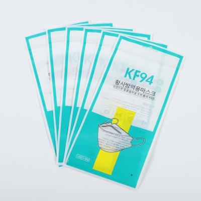 China Transparent 3D Packaging Moisture Proof Bag Kf94 Plastic Self Sealing Bag for sale