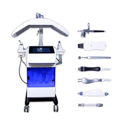 China Pigment Removal 2020 Newest 8 1H PDT Light Up Microcrystal Dermabrasion Blackhead Remover Vacuum Face Massages Skin Whitening Salon Machine for sale