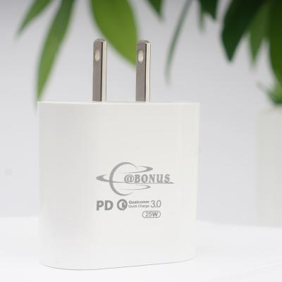 China Mobile Phone OEN OEM  BONUS BLC3583 25W USB +PD Power Adapter 25w Fast Charger Portable USB Wall QC 3.0 PD Charger Android Phone Charger for sale