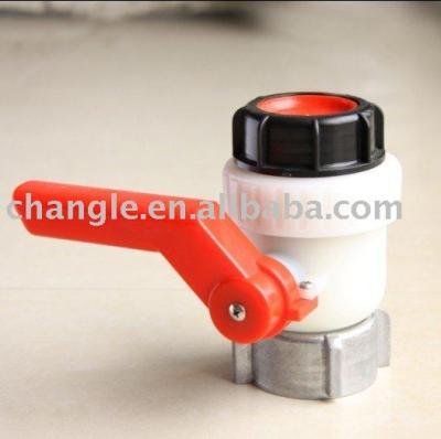 China Plastic 2inch ball valve for schutz IBC tank BSP thread tank inlet for sale