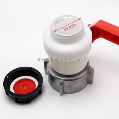 China General Manual Ball Valve DN50 A Type For IBC Tank Container Inlet 75mm Thread S60*6 for sale