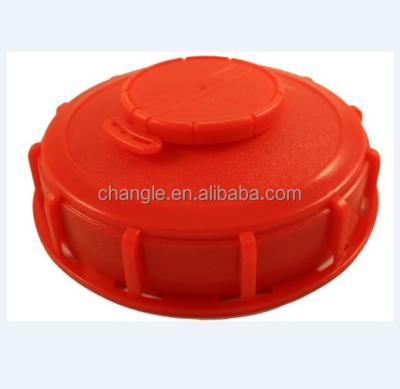 China Non Spill 1000 L IBC Tank Lid With Hole Duct Plug 160mm Red Color for sale