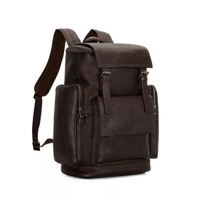 China Genuine Genuine Leather Bags Men Waterproof Genuine Leather Backpacks Scare Leather Bags Business School Travel Bag Design Waterproof Rucksack for sale