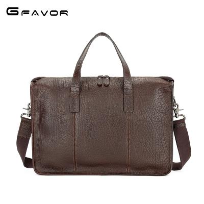 China Normcore Waterproof Computer Handbag Men/Leather Bags Men Minimalist Laptop Bag Cow Genuine Leather Business Bag Briefcase for sale