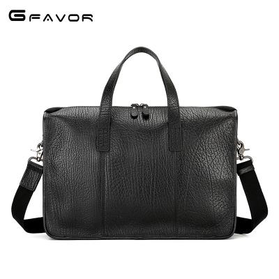 China Top Genuine Leather Bags Men Office Casual Business Casual Wear Shockproof Dustproof Waterproof Cross - Body Messenger Shoulder Men Briefcase Laptop Bag for sale