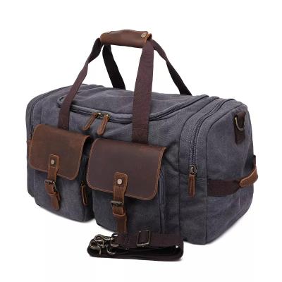 China Two Layers Hot Selling Fashion Shoe Compartment Sturdy Durable Canvas Nylon Extra Large Luxury Men's Weekend Travel Duffel Bag for sale