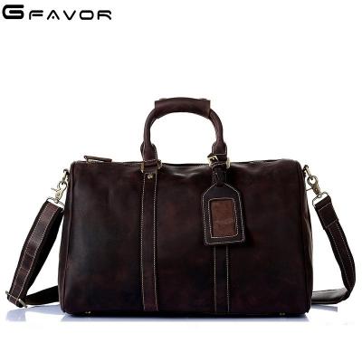 China Brand Designer Real Cow Genuine Leather Travel Bag Weekend Bag Business Travel Eco-friendly Genuine Leather Outdoor Tote For Men for sale