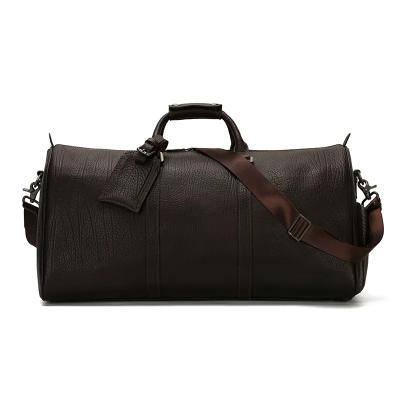 China Wholesale Large Capacity Duffel Bag Vintage Large Capacity Leather Fitness Duffel Bag Foldable Custom Travel Duffel Bag for sale