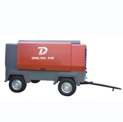 China 10 bar towable diesel screw air compressor for sandblasting for sale