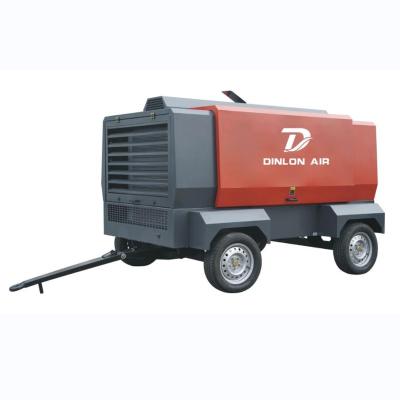 China High pressure screw type diesel engine mobile air compressor for oil and gas industry for sale