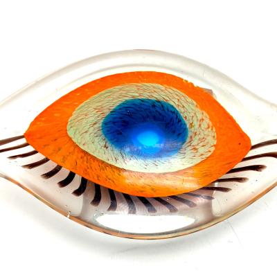 China Europe/North America/Aus colorful eye glass statues/new sale big murano glass crafts for decoration for sale