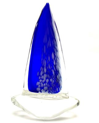 China Europe/North America/Aus/new table top customize figurine sailboat glass statue decor living room home office for sale