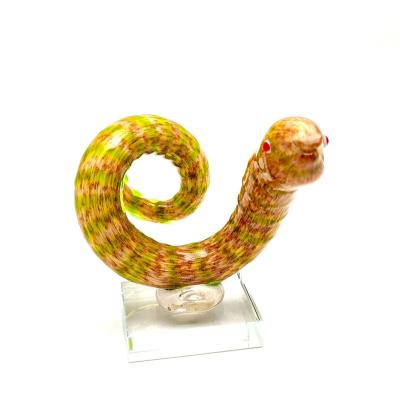 China Europe/North America/Aus/new murano snake glass garden animal ornament snake sculpture glass lampwork for sale