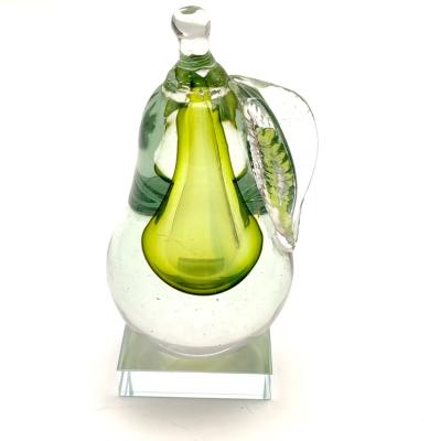 China Europe/North America/Aus/new murano ornament pear glass home decoration for sale