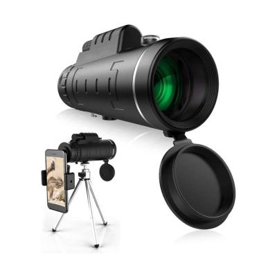 China Best Quality 40X60 Long Range Monocular Mobile Telescope with Phone Adapter and Tripod for Bird Watching 40X60 for sale