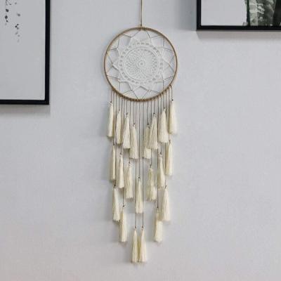 China Handmade Bohemian White Dream Catcher for Home Decor, Handmade Macrame Wall Hanging, Bedroom Decor Bohemian Gifts for Teen Girls for sale