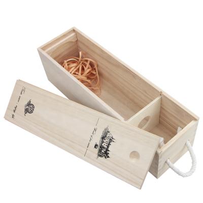 China Europe Shriko Wine Box Business Gift Box Solid Wood Wine Gift Box Packaging With Handle For Home Decoration for sale