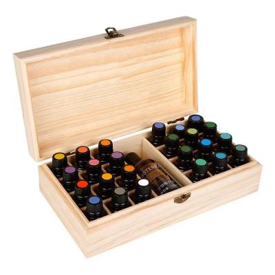 China Handmade Wooden Large Capacity Essential Oil Box Organizer Packaging Box with Dividers Used in Kitchen Storage Box for sale