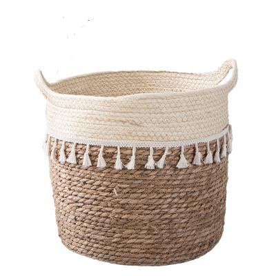 China CLASSIC Safety Soft Lightweight Handwoven Vegetable Plankton Natural Basket For Planter for sale