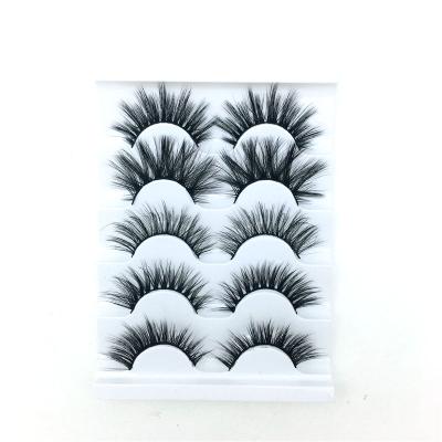 China 2020 Newest Long 100% Real Natural Luxury 5d Mink Lashes With Custom Eyelash Packaging Box for sale