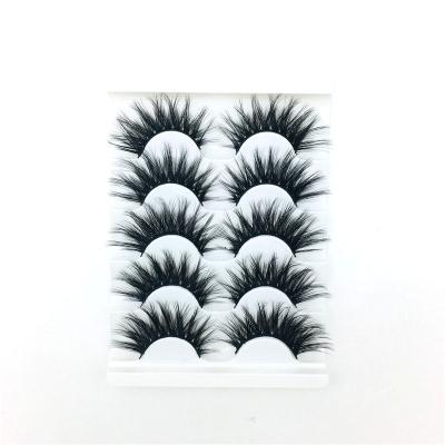 China Wholesale Factory Price 5D Crisscross Fiber Beautiful Long Natural Eyelashes for sale