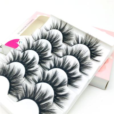 China Natural Handmade Long False Eyelash Cruelty Free Eye Lash Makeup Kit Real 3D Mink Eyelashes Full Strip Lashes 5 Pairs for sale